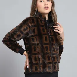 Monte Carlo Brown Printed Regular Fit Sweatshirt image 3