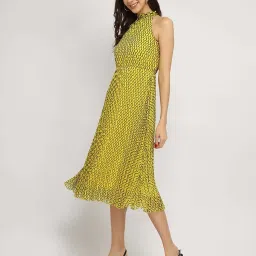 FableStreet Yellow Printed Casual dress image 3
