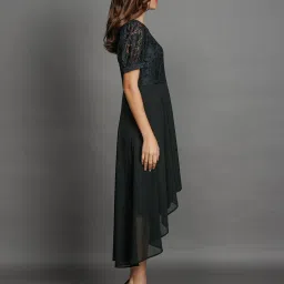 Zink London Black Lace High-low Dress image 3