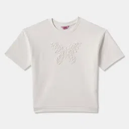 R&B Kids White Applique Regular Fit T-Shirt-picture-41