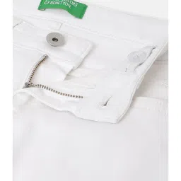 United Colors of Benetton Kids White Solid Jeans image 3