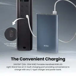 Digitek (Dsl-30W Rgb) Stick Light Portable Handheld Rgb LED Light Wand with Grid image 3