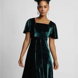 Forever 21 Teal Regular Fit A Line Dress-picture-13