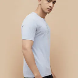 Fame Forever By Lifestyle Light Blue Regular Fit Printed T-Shirt image 3