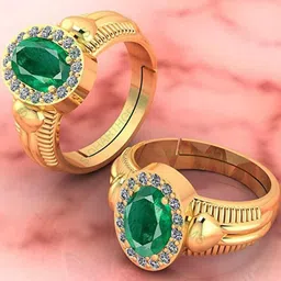 Sidharth Gems 6.25 Ratti 5.00 Crt Emerald Panna Adjustable Ring-picture-33