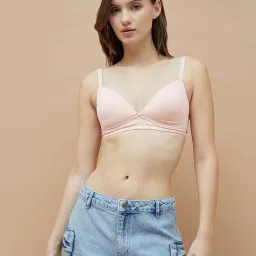 Ginger By Lifestyle Pink & Black Regular Fit Bra image 3