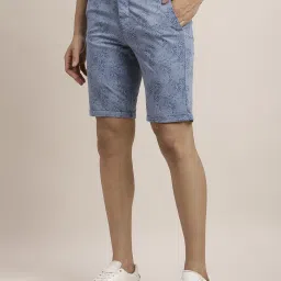 Turtle Steel Blue Regular Fit Printed Shorts image 3