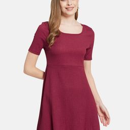 METTLE Round Neck Fit & Flare Dress-picture-11