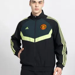adidas MUFC Black Regular Fit Sports Track Jacket-picture-25