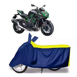 Auto Pearl Bike Cover for Kawasaki ZH2 BS6 (Yellow & Blue)-picture-39