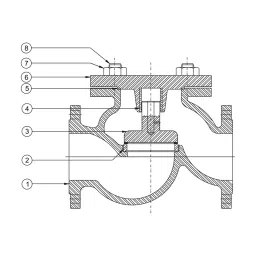 Leader 8 Inch,200 mm Cast Carbon Steel Horizontal Lift Check Valve CCS 011 image 2