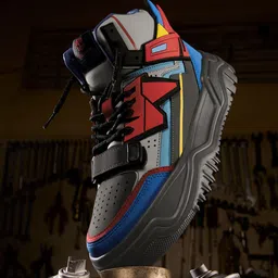 The Souled Store Men Transformers Printed Lightweight PU Mid-Top Lace-Ups Sneakers image 1