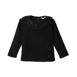 Elle Girl Black Solid Slim Fit Top-image-67