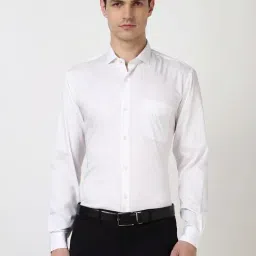 Peter England White Cotton Regular Fit Printed Shirt-picture-28