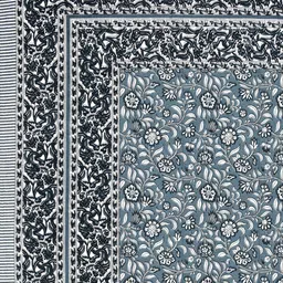 The Craft Monk Grey Floral 210 TC Single Bedsheet with 1 Pillow Covers image 3