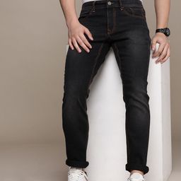 WROGN Men Slim Fit Mildly Distressed Stretchable Jeans-picture-11