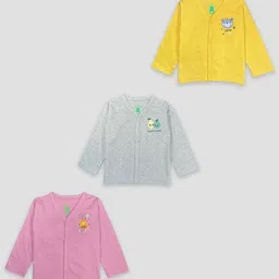 YUV Kids Pack Of 3 Printed V-Neck Pure Cotton Jabla T-shirt-picture-19