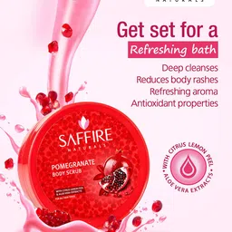 Saffire Naturals Set Of 2 Pomegranate Body Scrub - 200 g Each image 3