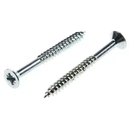RS PRO Pozidriv Countersunk Steel Wood Screw Bright Zinc Plated, No. 8 Thread, 1.75in Length (Pack of 100)-image-7