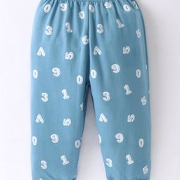Tango Looper Knit Full Length Numeric Print  Lounge Pant - Blue-picture-22