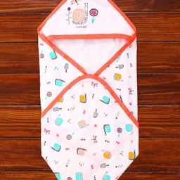 Doreme Interlock Towel & Wrappers Butterfly Print L 81 x B 81 cm - Coral-image-79