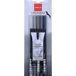 LINEPLUS Lineworks Fineliner Set Of 5 - Black-picture-12