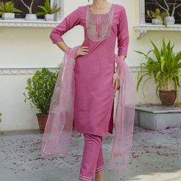 PPTOSS Women Ethnic Motifs Yoke Design Regular Kurta with Trousers & With Dupatta-picture-37