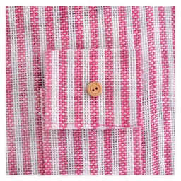 Kuber Industries Shopping Bag  Jute Carry Bag  Zipper Grocery Bag with Handle  Reusable Shopping Bag  Carrying Bag With Front Pocket  Lining-Grocery Bag  Medium  Pink image 4