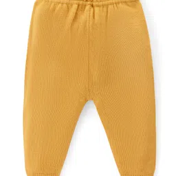 Babyhug Knit Full Sleeves Sweater Set with Aztec Design - Yellow image 4