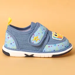 Cute Walk by Babyhug Casual Shoes Velcro Closure & Dino Patch - Blue image 4