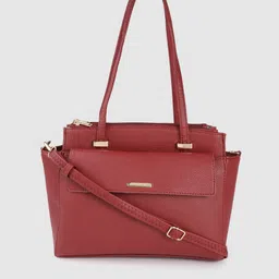 Caprese Maroon Solid Shoulder Bag-picture-11
