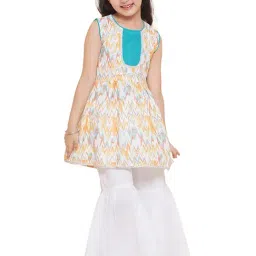 AJ Dezines Kids Multicolor Printed Kurti with Gharara-image-79