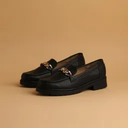 Eridani Women's Elsie Black Loafers image 3