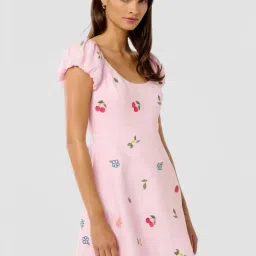 Forever New Cotton Candy Linen Regular Fit Printed Dress image 3