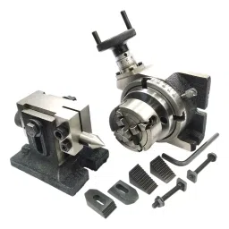 Assorts Precision Rotary Table 100 mm (4 Inch) with Tailstock & Small Chuck & Fixing T Nut Bolts-picture-13