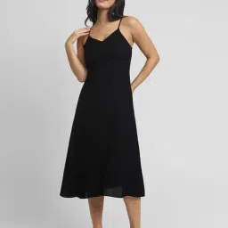 Forever 21 Black Midi Dress-image-59