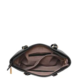 Pierre Cardin Black Solid Tote Handbag image 3