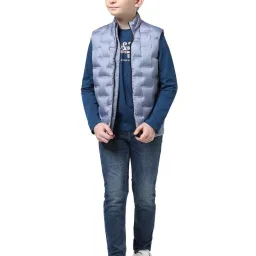 Jack & Jones Junior Stone Blue Quilted Jacket image 3