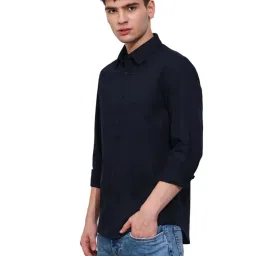 Being Human Navy Slim Fit Shirt image 3
