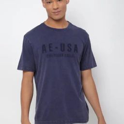 American Eagle Outfitters Navy Cotton Regular Fit Printed T-Shirt-picture-13