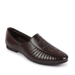 Fausto Men's Dark Brown Casual Juttis image 3