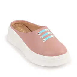 Fausto Women's Pink Mule Shoes image 3