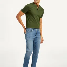 Levi's Blue Cotton Slim Fit Solid Jeans image 3