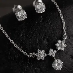 Clara Lily 92.5 Sterling Silver Pendant Set-image-6