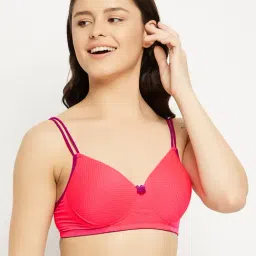 Clovia Pink Non Wired Padded T-Shirt Bra-picture-22