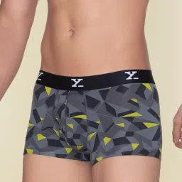 XYXX Prism Grey Slim Fit Printed Trunks image 3