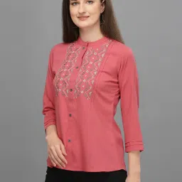 Prettify Pink Embroidered Top image 3