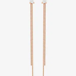 Kushal's Fashion Jewellery White Rose Gold Polished Silver Earring for Women-image-31