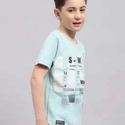 Monte Carlo Kids Light Blue Printed T-Shirt image 3