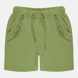 Kiddopanti Kids Light Green Solid Shorts-image-83